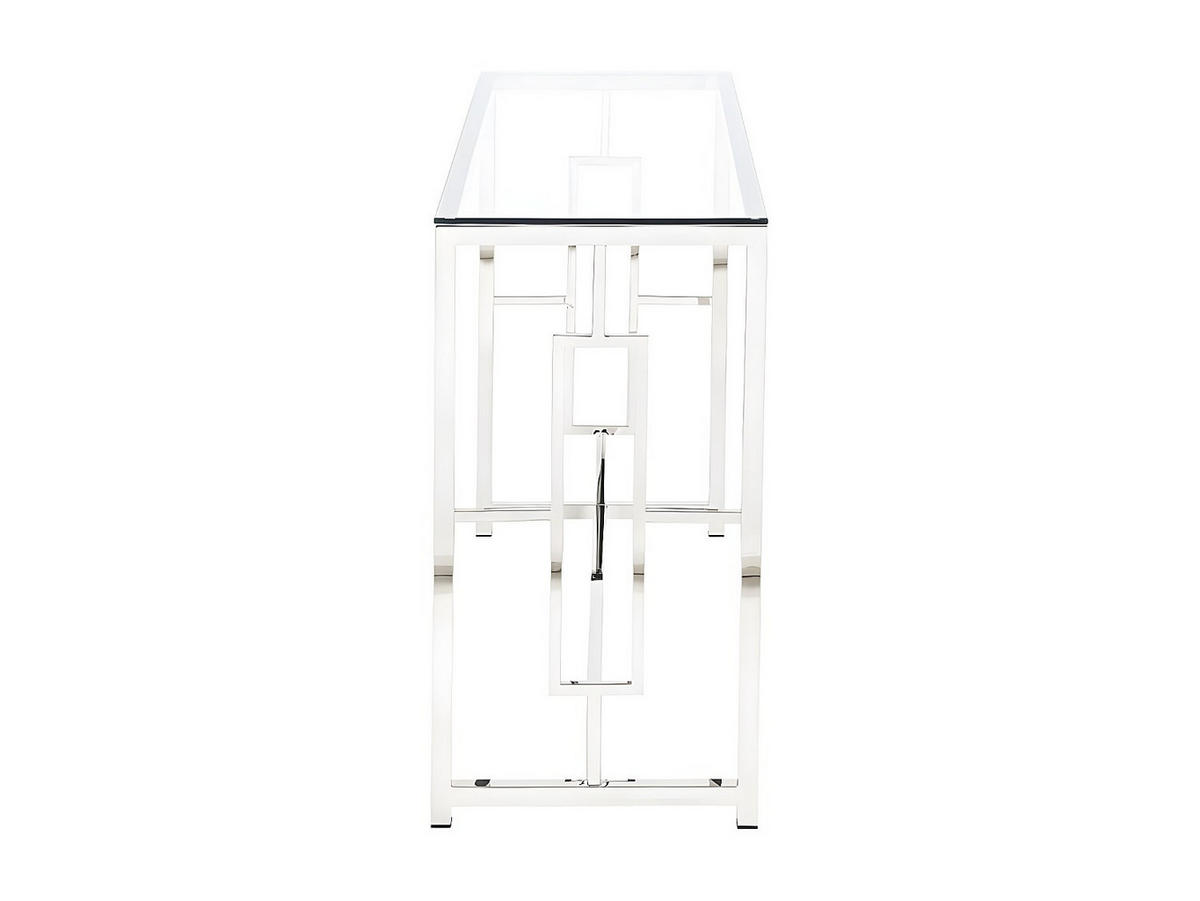 KONSOLENTISCH - 120 cm x 40 cm - glas - transparent, silberfarben Clotilde - Transparent/Silberfarben, Glas (40/120/78cm) - Vente-Unique