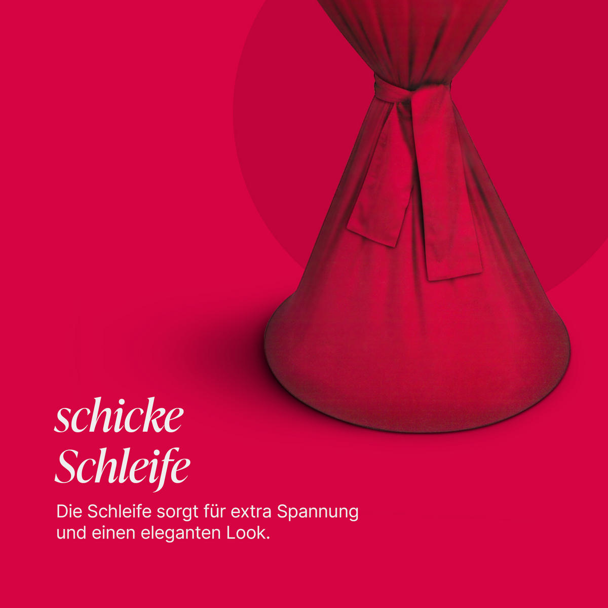 STEHTISCHHUSSE ( Rot ) - Ø80 cm x 145 cm - Spandex Stretch ( Öko-Tex ) Stehtisch Husse für Gastro, Hochzeit, Events, Geburtstag - Rot, Textil (80/145cm) - Bestlivings