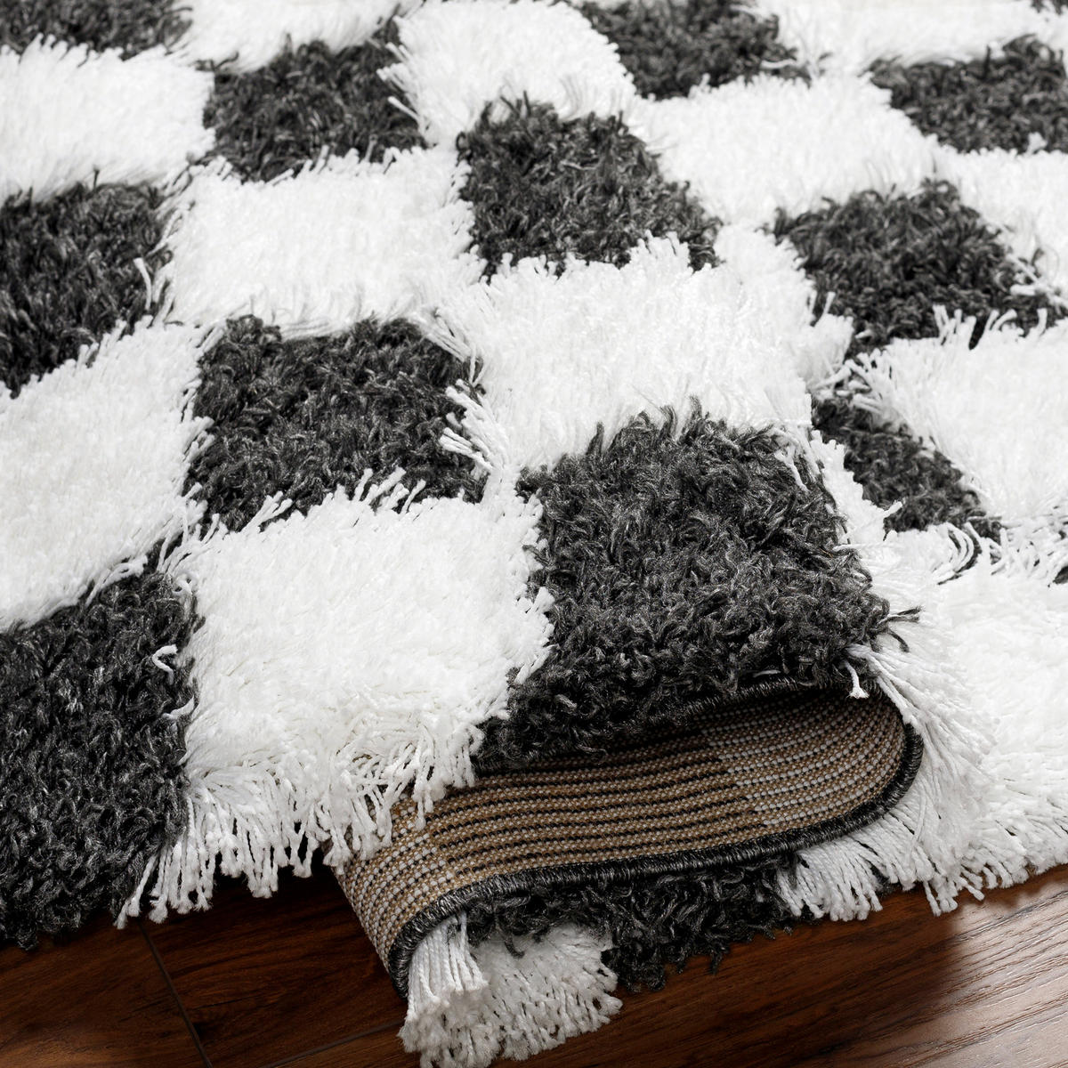 HOCHFLORTEPPICH 160/220 cm Schwarz - Schwarz, Naturmaterialien/Textil (160/220cm) - LIVABLISS