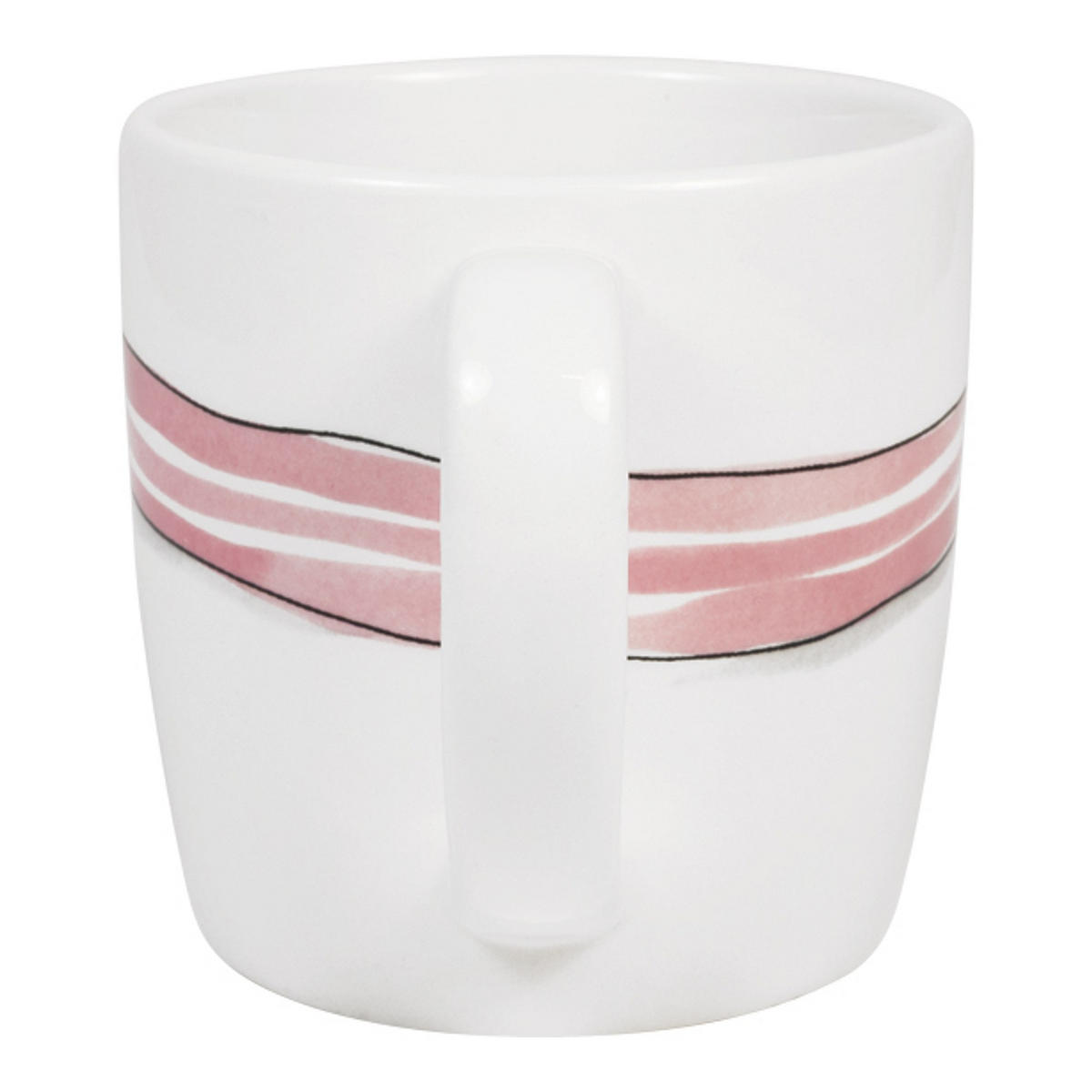 CAPPUCCINO-BECHER Rosa Schleife in Rosa - 500 ml - Pink, Keramik (0.5L) - Blond Amsterdam