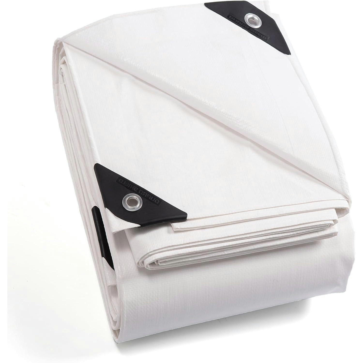 GEWEBEPLANE 3 x 6 m Weiß Wasserdicht 160g/m² - Weiß, Kunststoff (32/8/43cm)