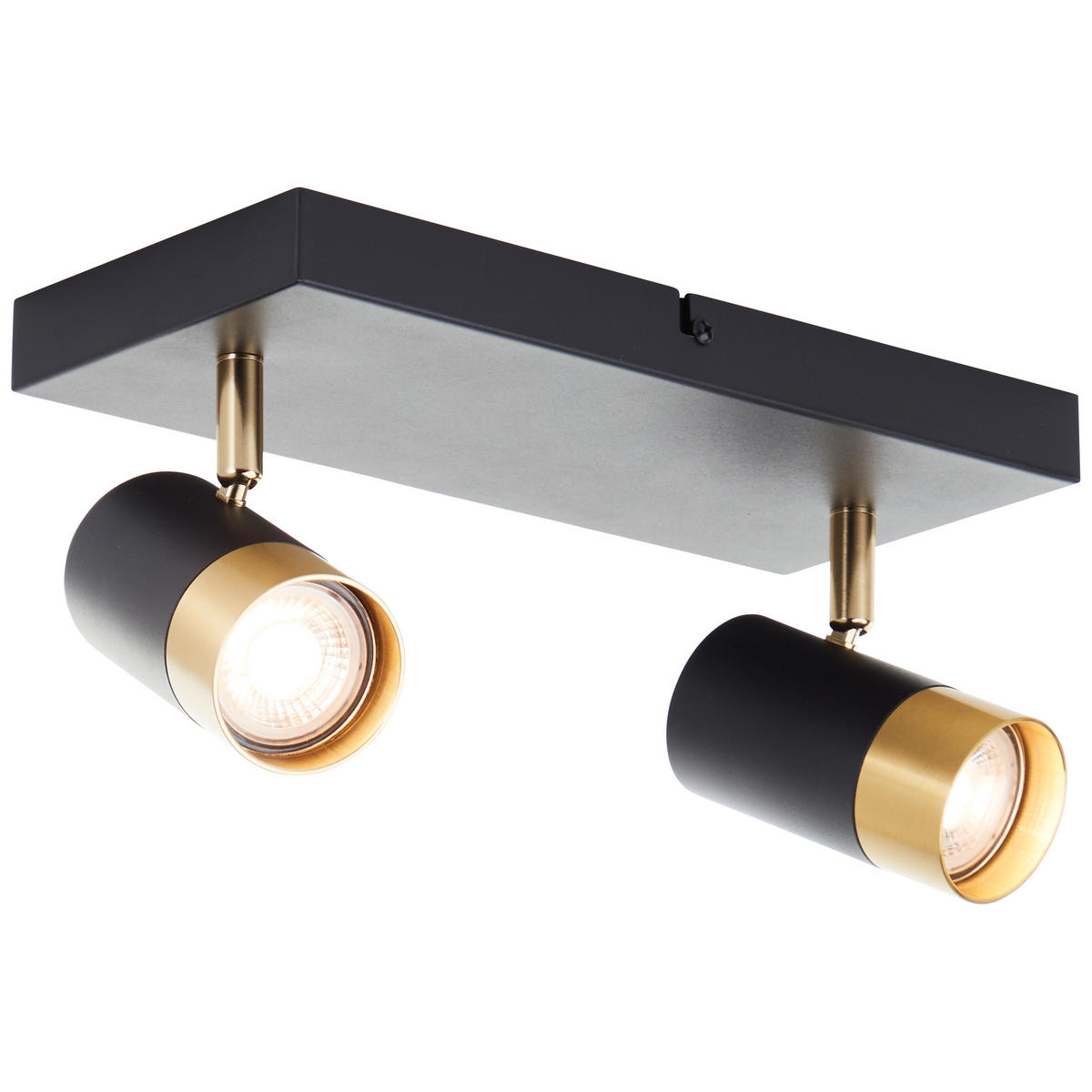 LED SPOT Vigolo Sand Schwarz/matt gold 12,5/33/15 cm - Multicolor, Metall (5cm) - Brilliant