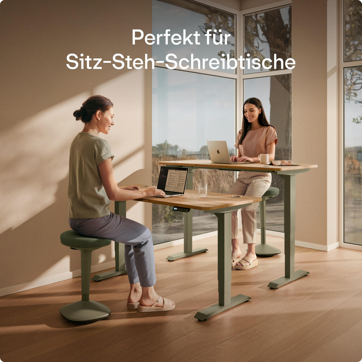 ERGONOMISCHER Balancehocker, Grün - Grün, Kunststoff (37/58/37cm) - Desktronic