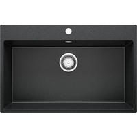 SPÜLBECKEN Riga, 2-er set Anthrazit 78/50 cm 1 Becken + Ablauf-Set ab 80er Unterschrank - Chromfarben/Anthrazit, Kunststoff (78/20/50cm) - Primagran