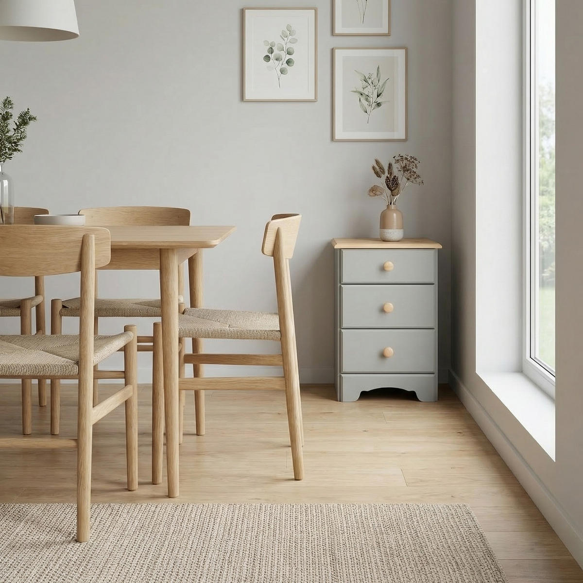 NACHTTISCH Nilon Grau 44/40/56 cm - Grau, Holz (44/56/40cm) - ebuy24
