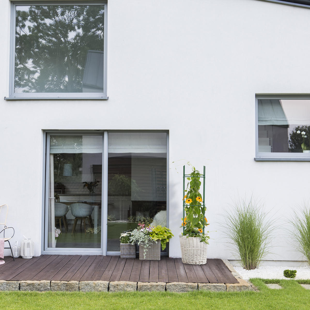 4XRANKHILFE - Dunkelgrün, Kunststoff/Metall (32/120/32cm) - Relaxdays