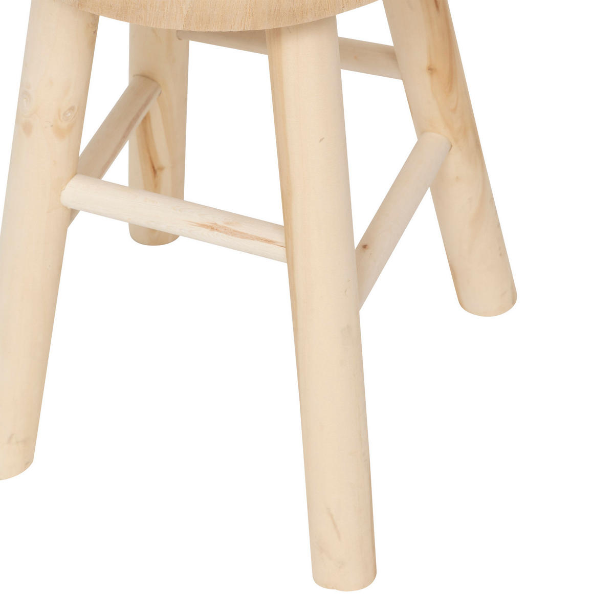 HOLZHOCKER Nyar 28/28/41 cm - Beige, Holz (28/41/28cm) - Atmosphera Createur d´interieur