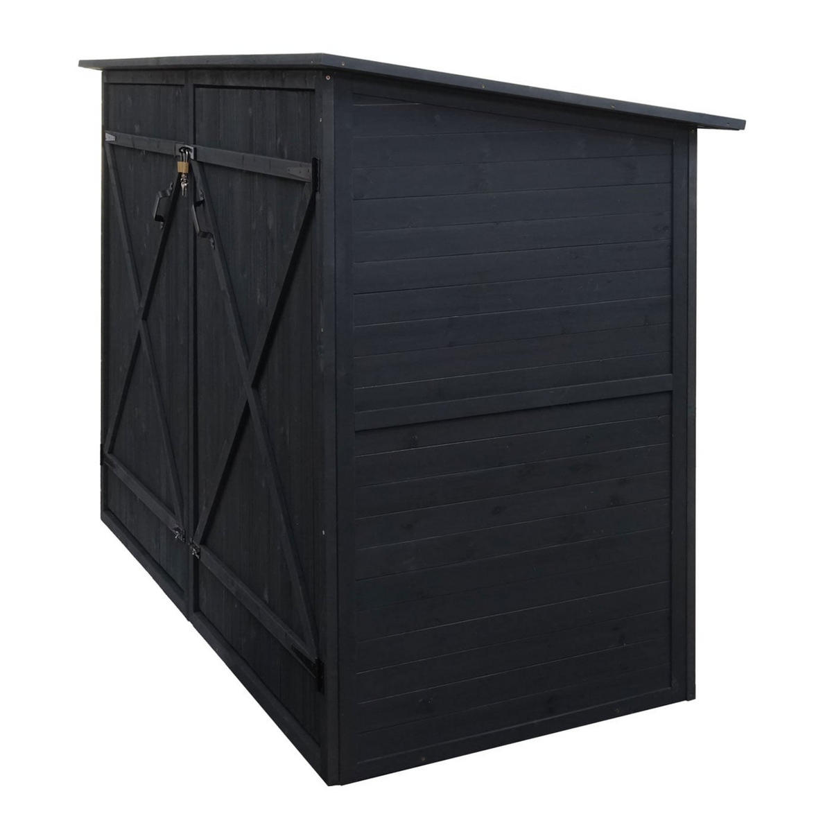 FAHRRADGARAGE 1er 152x184x98cm Anthrazit - Anthrazit, Holz (184/152/98cm) - PROREGAL