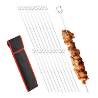 20XGRILLSPIESS - Multicolor, Textil/Metall (0.5cm) - Relaxdays