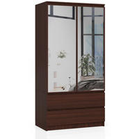 KLEIDERSCHRANK Dunkelbraun 180/90/51 - Dunkelbraun, Holzwerkstoff (90/180/51cm) - RAUMHIRSCH FURNITURE