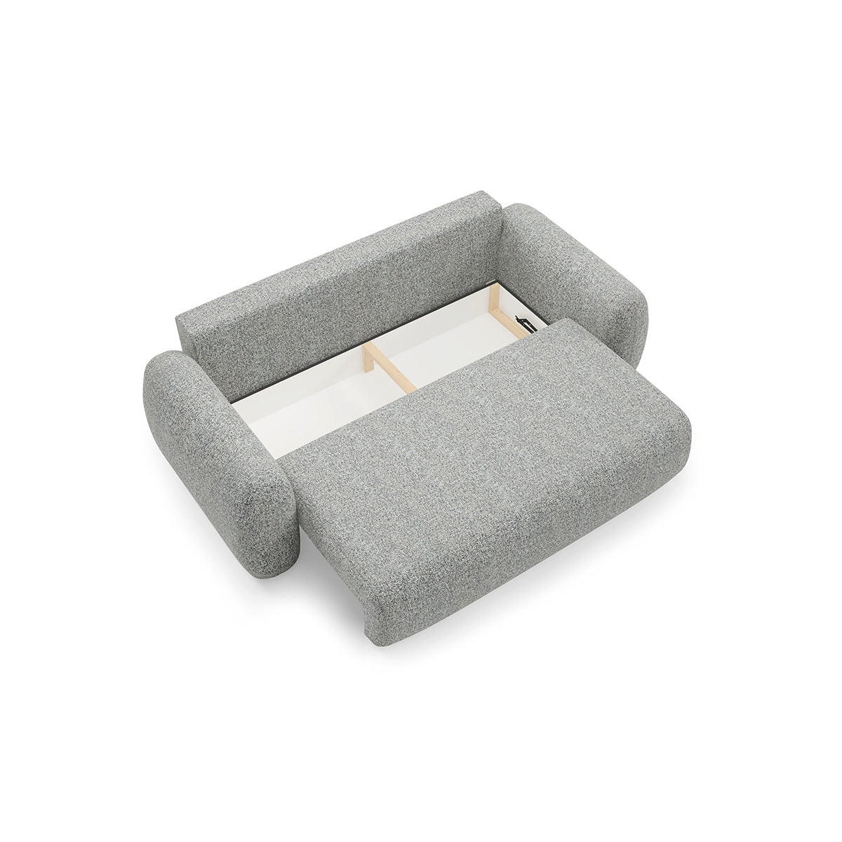 SOFA Carmela 3 Sitzplätze Grau - Grau, Holz (266/95/121cm) - Petits-meubles