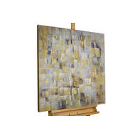 ACRYLBILD HANDGEMALT 80/80 cm - Gelb, Holz/Textil (80/80cm) - KUNSTLOFT