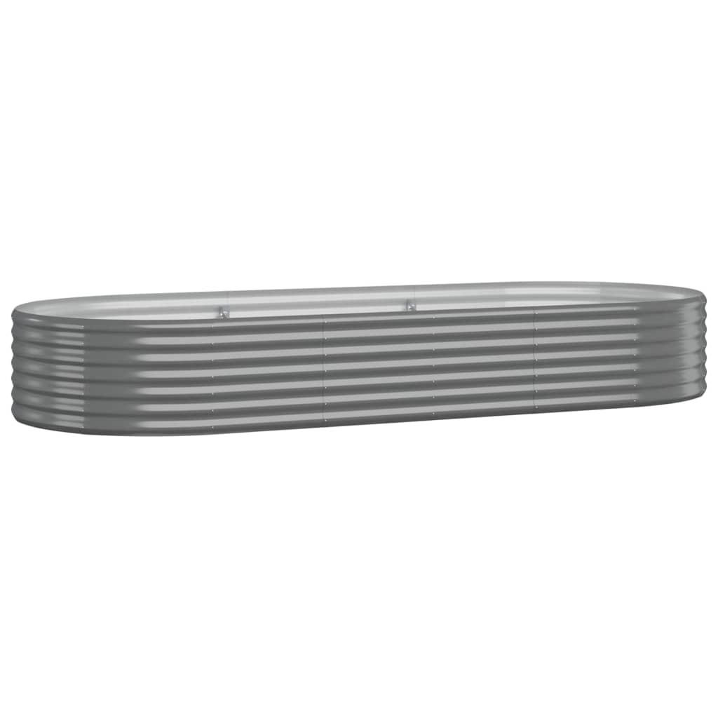 HOCHBEET Verzinkter Stahl 249x100x36 cm Grau - Grau, Metall (249/36/100cm)