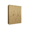 DREHTÜRENSCHRANK Malaga 150 - Eiche Artisan, Holzwerkstoff (150/202/52cm) - MIRJAN24