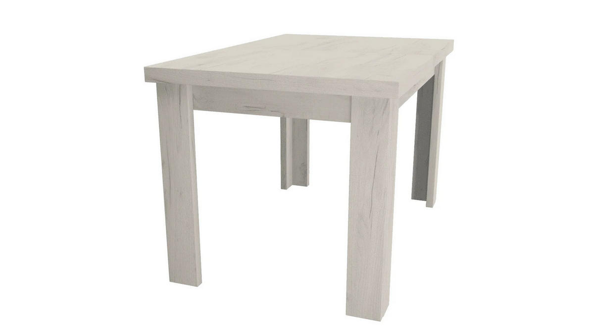 ESSTISCH ausziehbar 120-160 cm Kraft Weiß - Weiß, Holzwerkstoff (120/80/48cm)