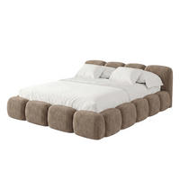 POLSTERBETT SUENO 180x200 cm in Beige, gepolstertes Kopfteil, Metalllattenrost, Bettkasten, Chenille-Stoff - Beige/Naturfarben, Holz/Textil (180/200cm) - Muffo