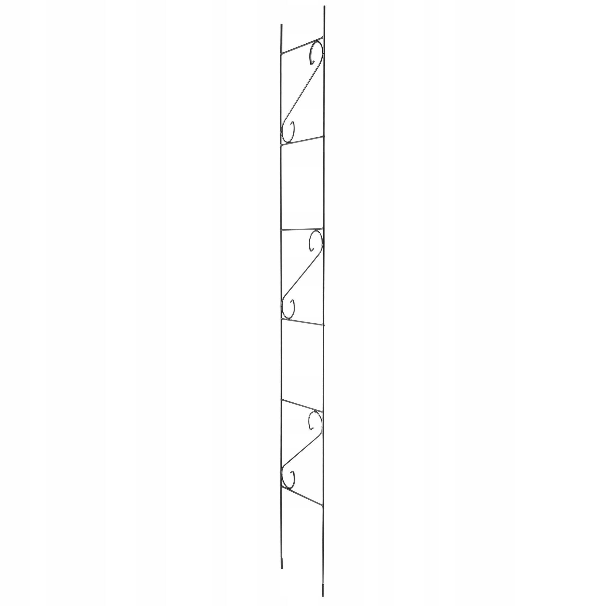 BLUMENGITTER, 26 x 182 cm, Schwarz - Schwarz, Metall (26/182cm) - KADAX