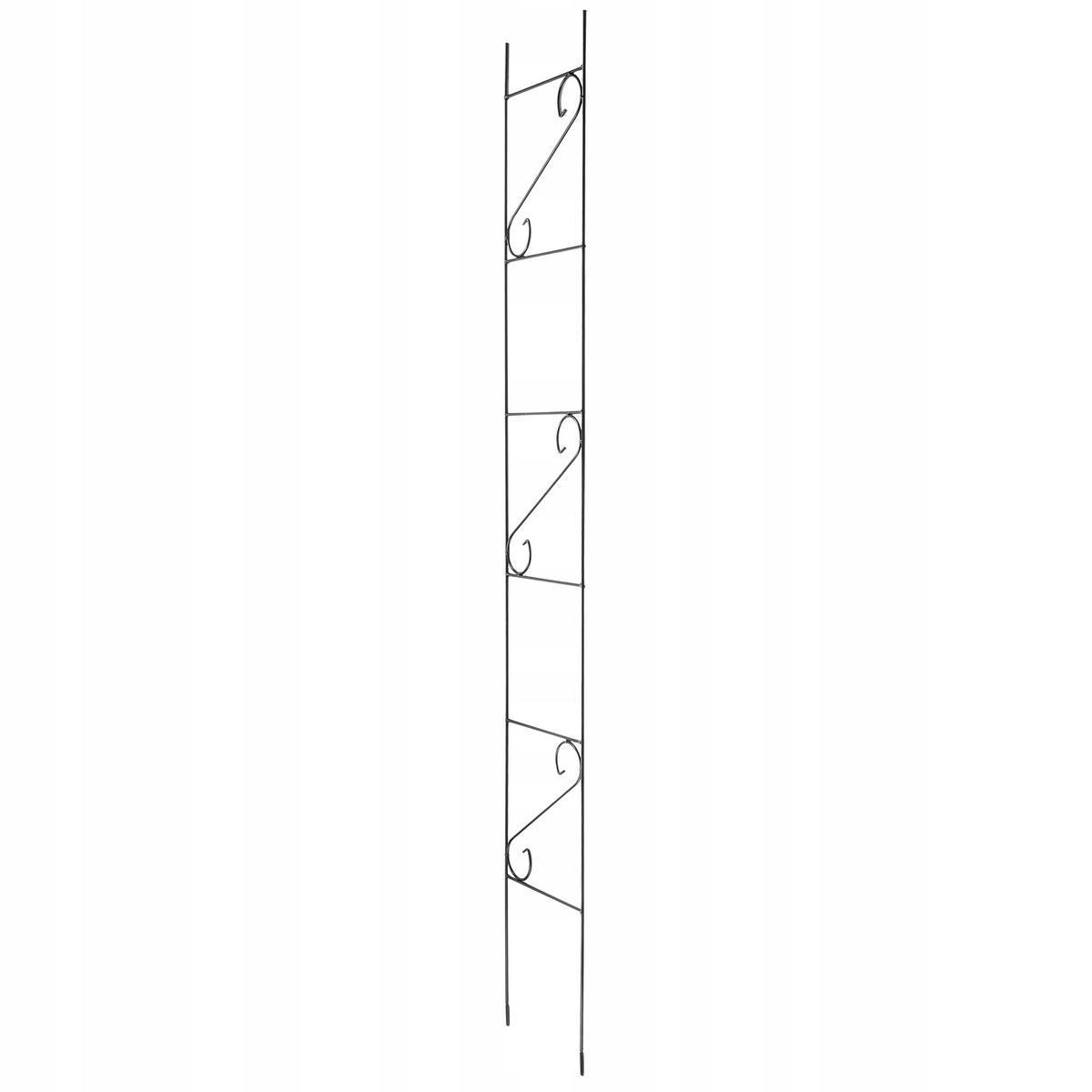 BLUMENGITTER, 26 x 182 cm, Schwarz - Schwarz, Metall (26/182cm) - KADAX