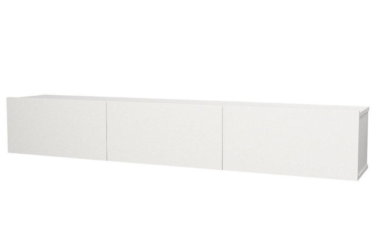 LOWBOARD 180 x 29,5 x 29,5 cm weiß TV Board mit Stauraum - Weiß, Holzwerkstoff (180/30/30cm) - Ibonto