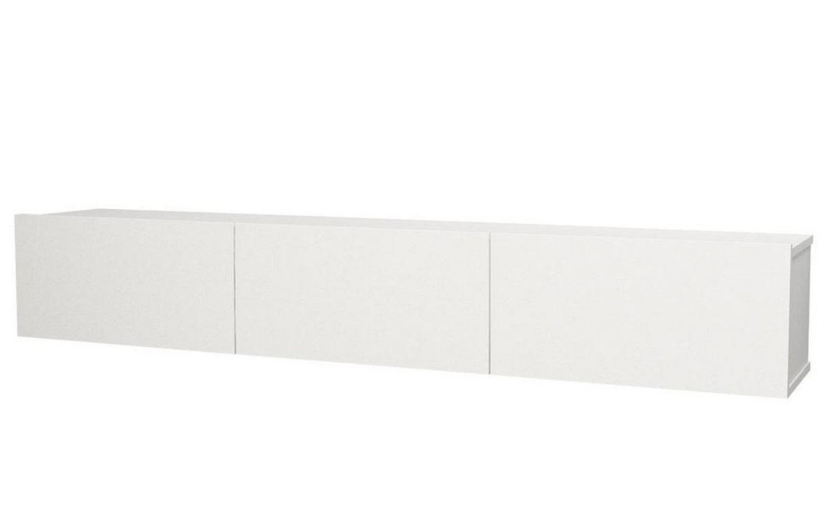 LOWBOARD 180 x 29,5 x 29,5 cm weiß TV Board mit Stauraum - Weiß, Holzwerkstoff (180/30/30cm) - Ibonto