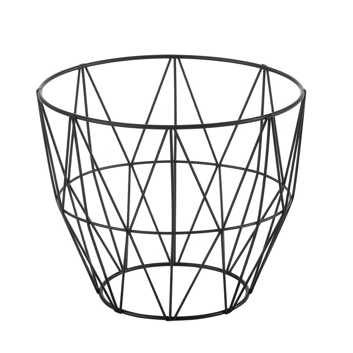 BEISTELLTISCH Padua 3er-Set - Eiche Bianco, Metall (30/30/25cm) - [en.casa]