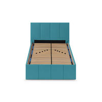 POLSTERBETT Dalas Blau 120 x 200 x 40 cm Stauraum Mit hochwertiger Matratze H2 (bis 100 kg) und Lattenrost - Blau, Holz (120/200cm) - Halmon Schlafkomfort Betten 