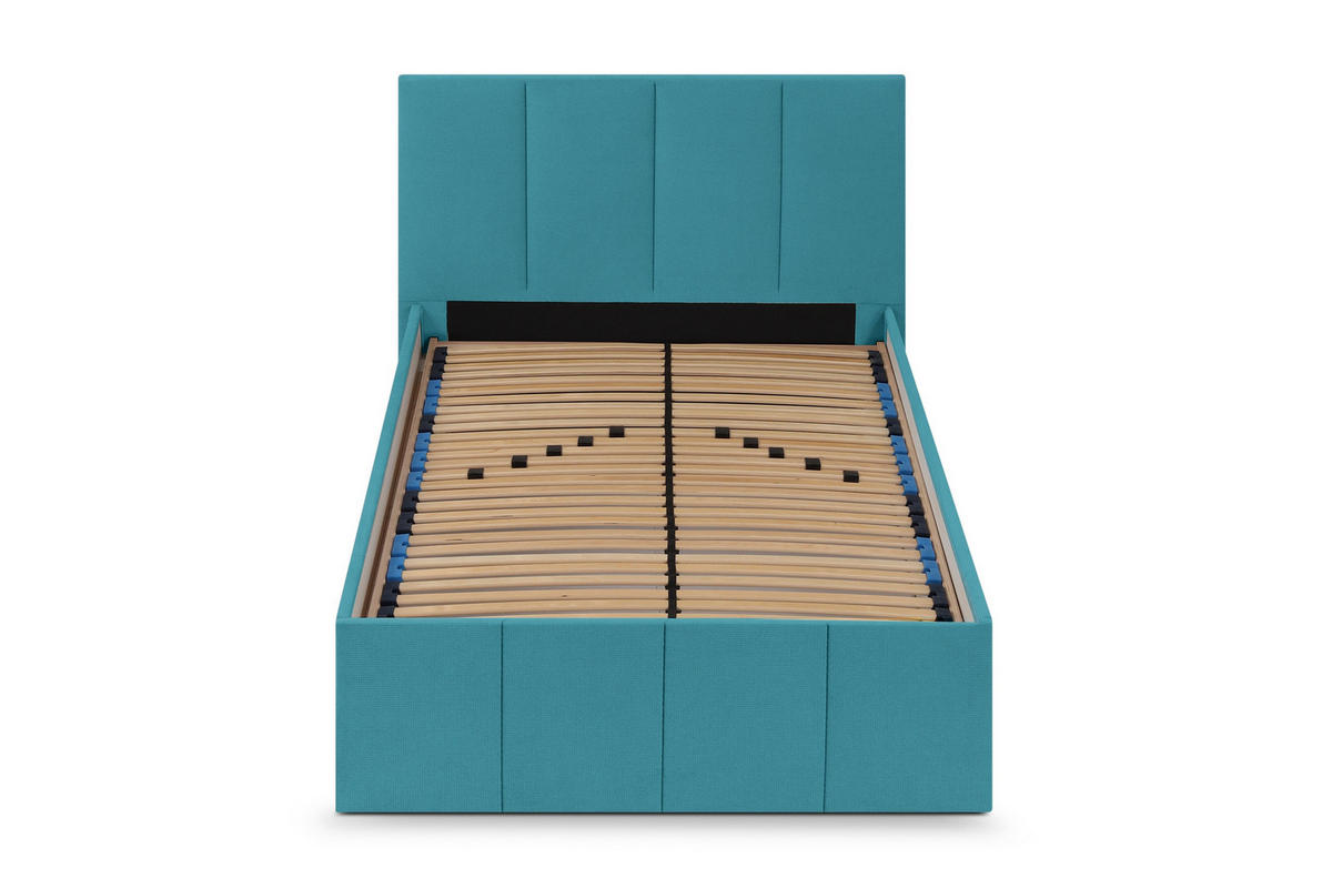 POLSTERBETT Dalas Blau 120 x 200 x 40 cm Stauraum Mit hochwertiger Matratze H2 (bis 100 kg) und Lattenrost - Blau, Holz (120/200cm) - Halmon Schlafkomfort Betten 