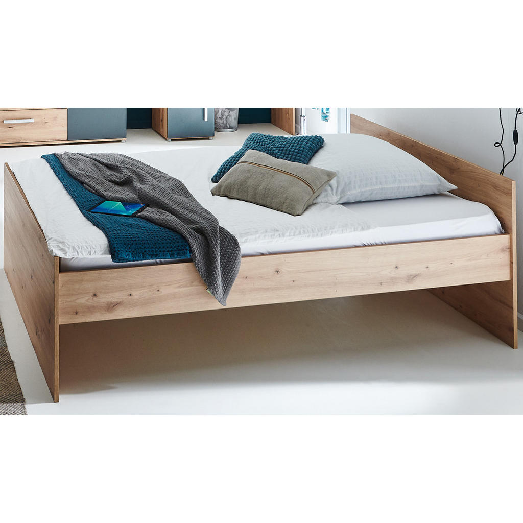 Thumbnail - arthur berndt Jugendbett, Eiche Artisan, Holzwerkstoff, Rechteckig, 147x204 cm, Blauer Engel, Hergestellt in Deutschland...