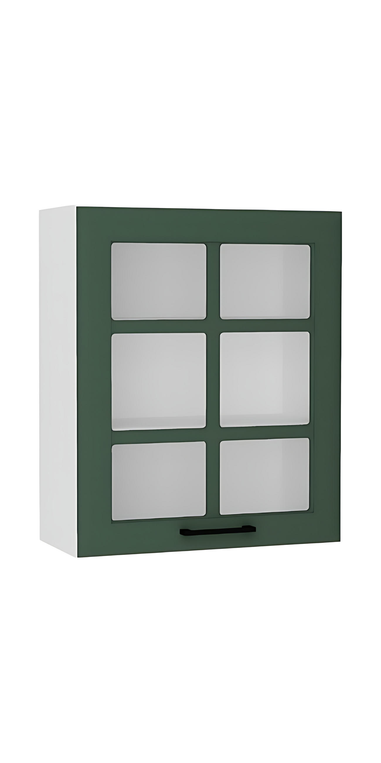 Royal24_Markt Glashängeschrank Grün 60x72x30 cm