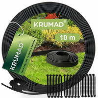 RASENKANTE Kunststoff 10m - Schwarz, Kunststoff (6/6/1000cm) - KRUMAD