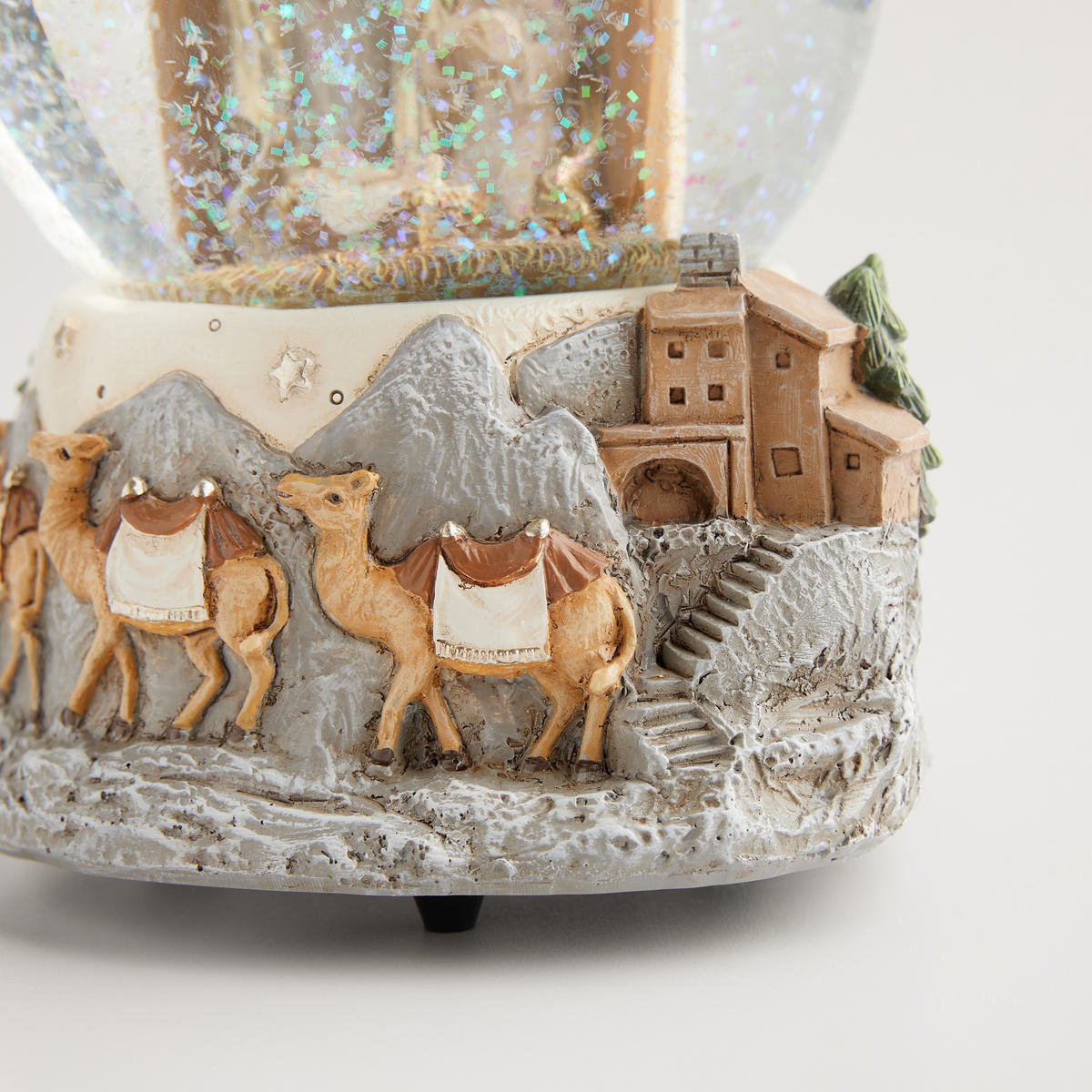 SCHNEEBALL Mit Spieluhr Weihnachten Noelio - Beige, Glas (11/15/11.5cm) - home&you