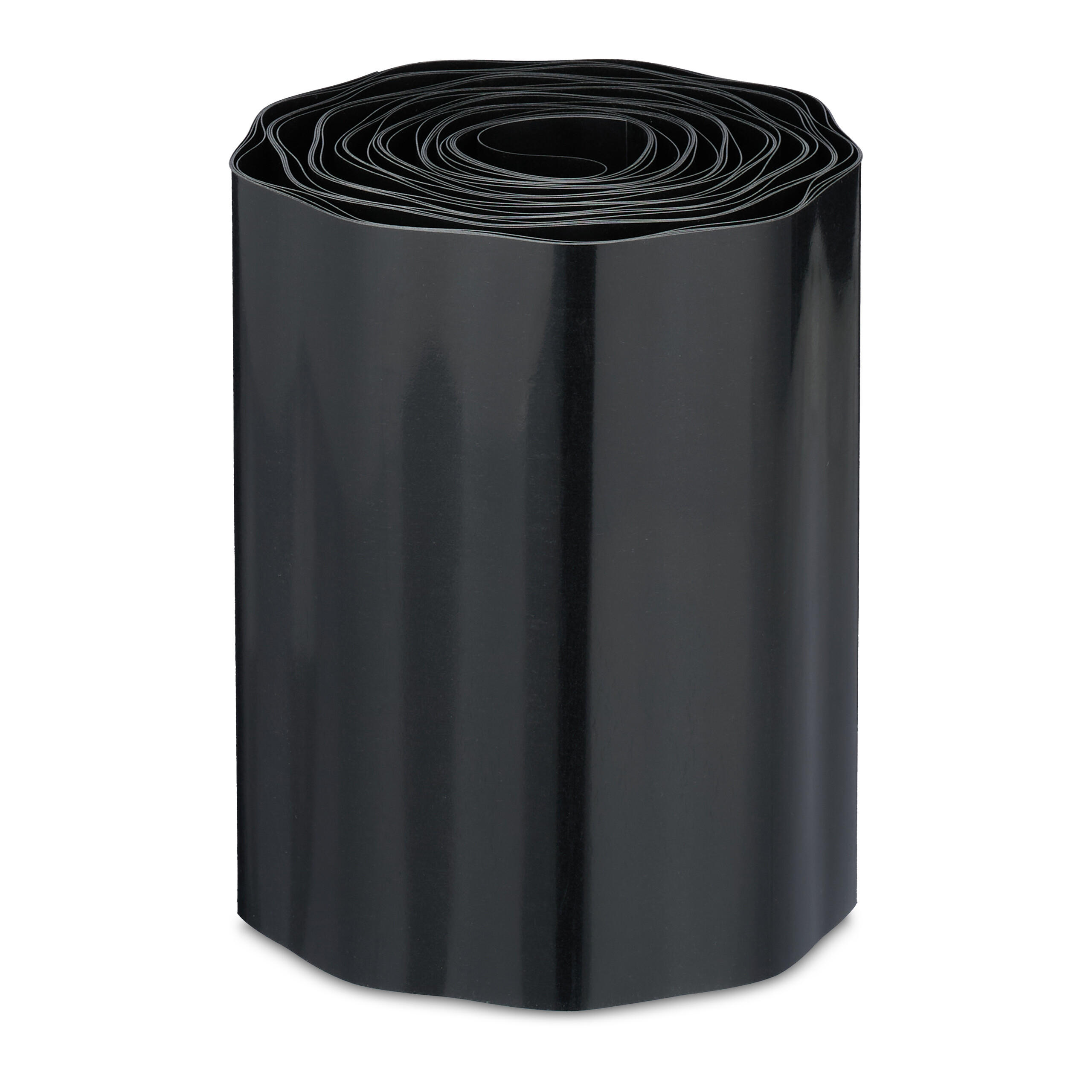 RASENKANTE 9m - Schwarz, Kunststoff (900/20/0.1cm) - Relaxdays