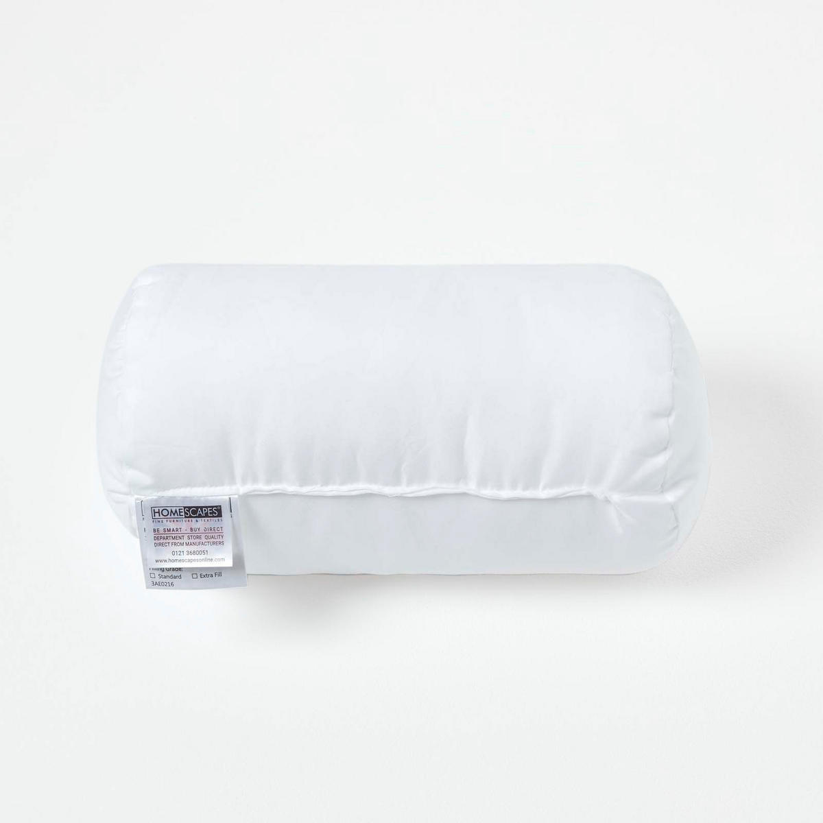 NACKENROLLE Füllkissen – Mikrofaser, 30/18 cm - Weiß, Textil (18/30cm) - Homescapes