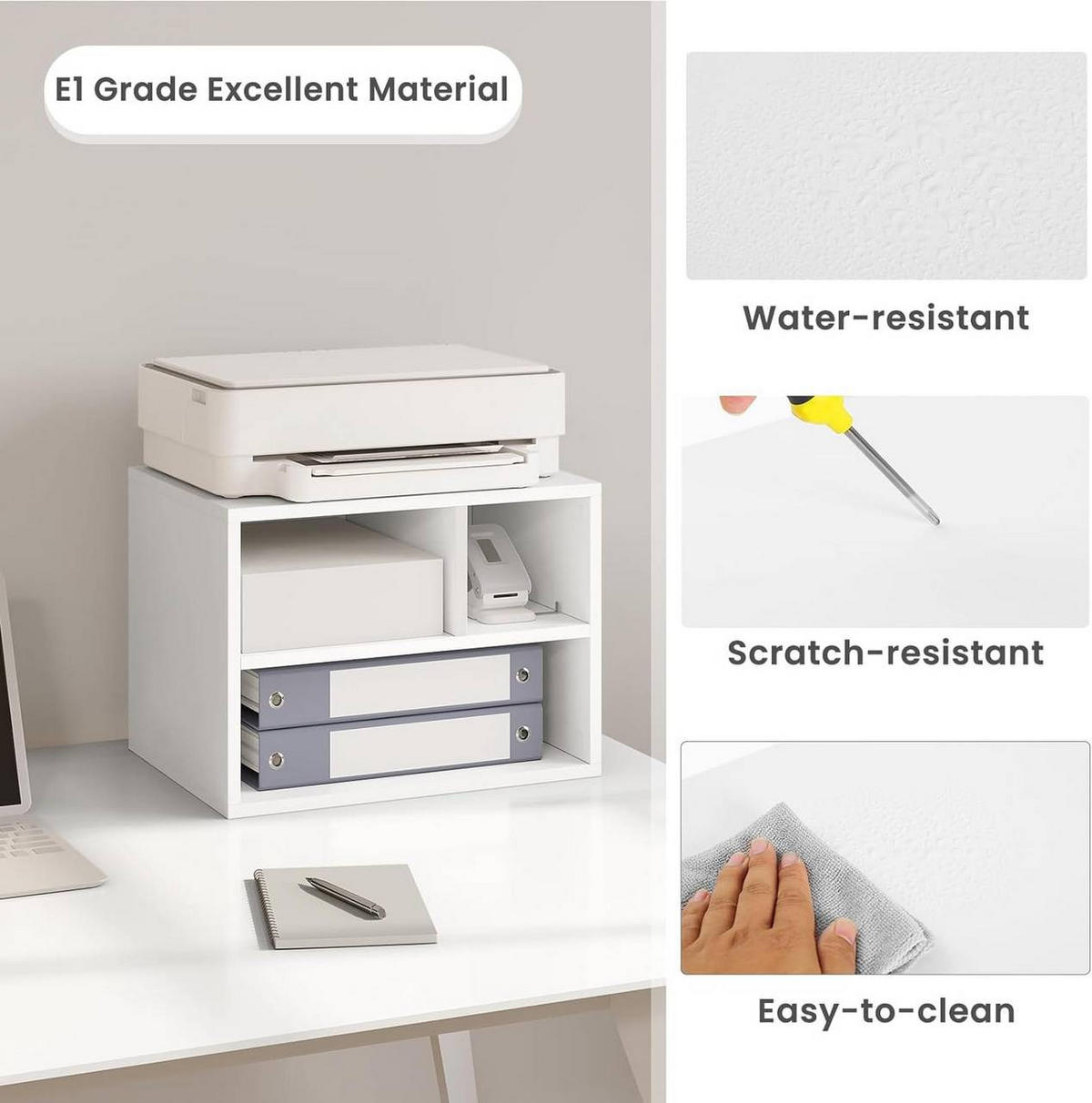 AKTENREGAL mit Rädern, 40x35x30 cm, Weiß - Weiß, Holzwerkstoff (40/35/30cm) - Woltu