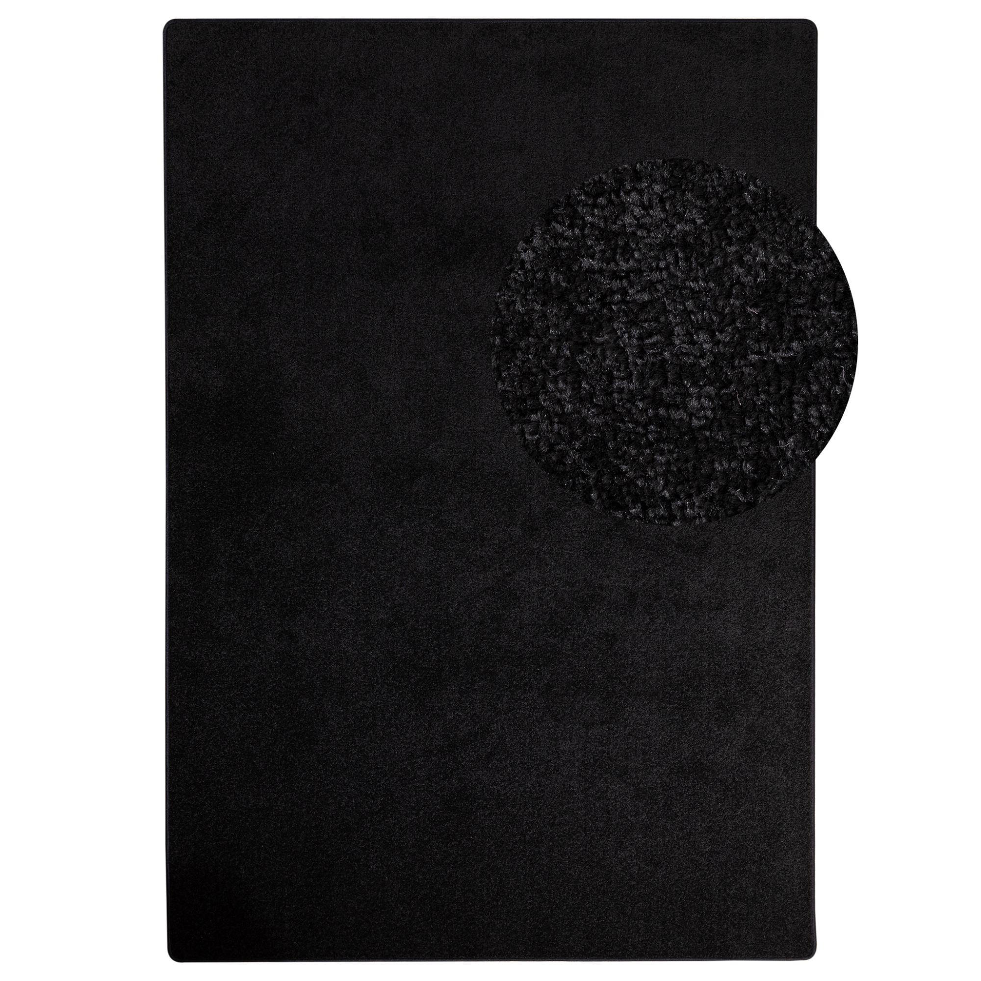 TEPPICH Ibiza 140/140 cm - Schwarz, Textil (140/140cm) - Steffensmeier