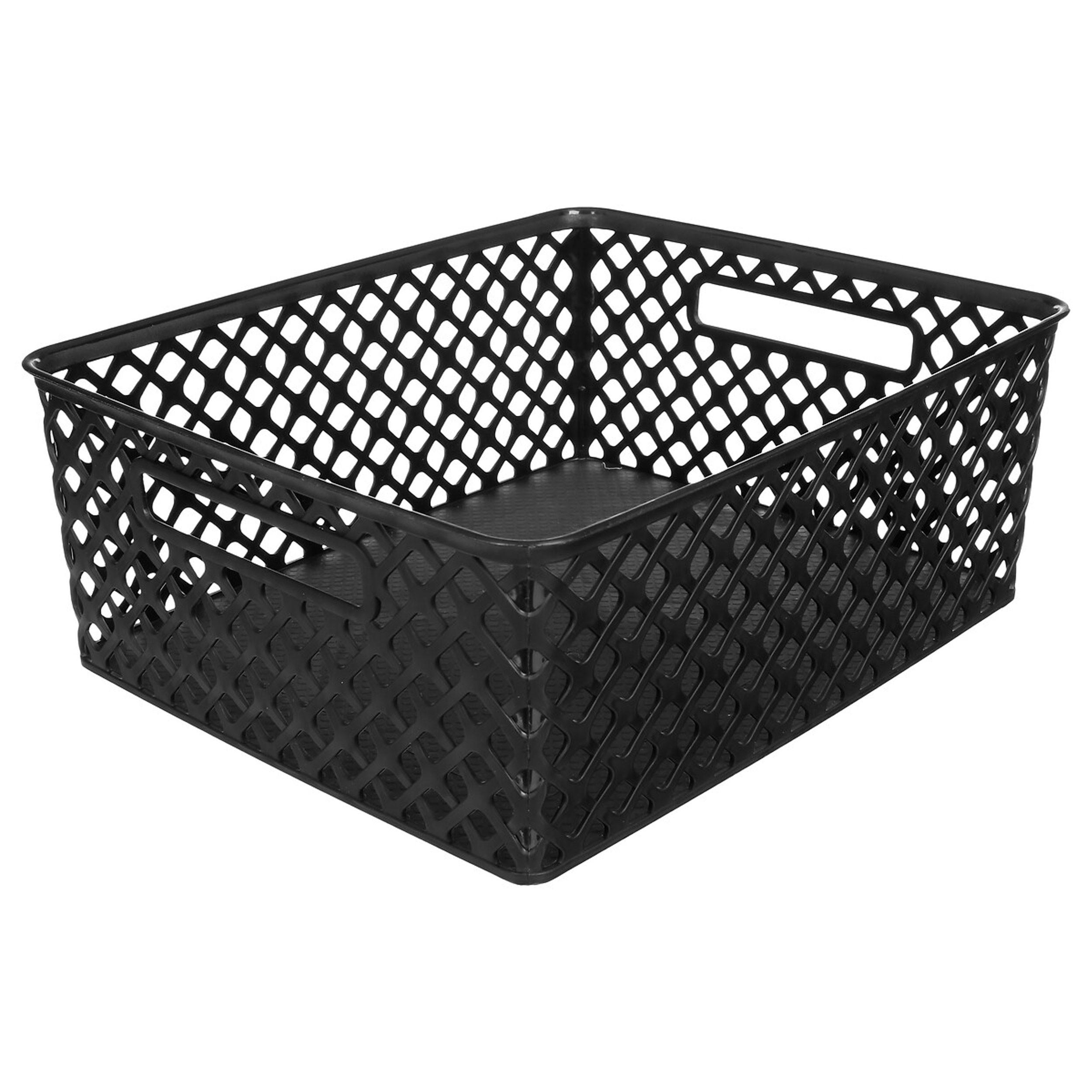 AUFBEWAHRUNGSKORB Folk, PP-Kunststoff, Schwarz, 11 Liter - Schwarz, Kunststoff (29/13.5/35.5cm) - 5five Simply Smart