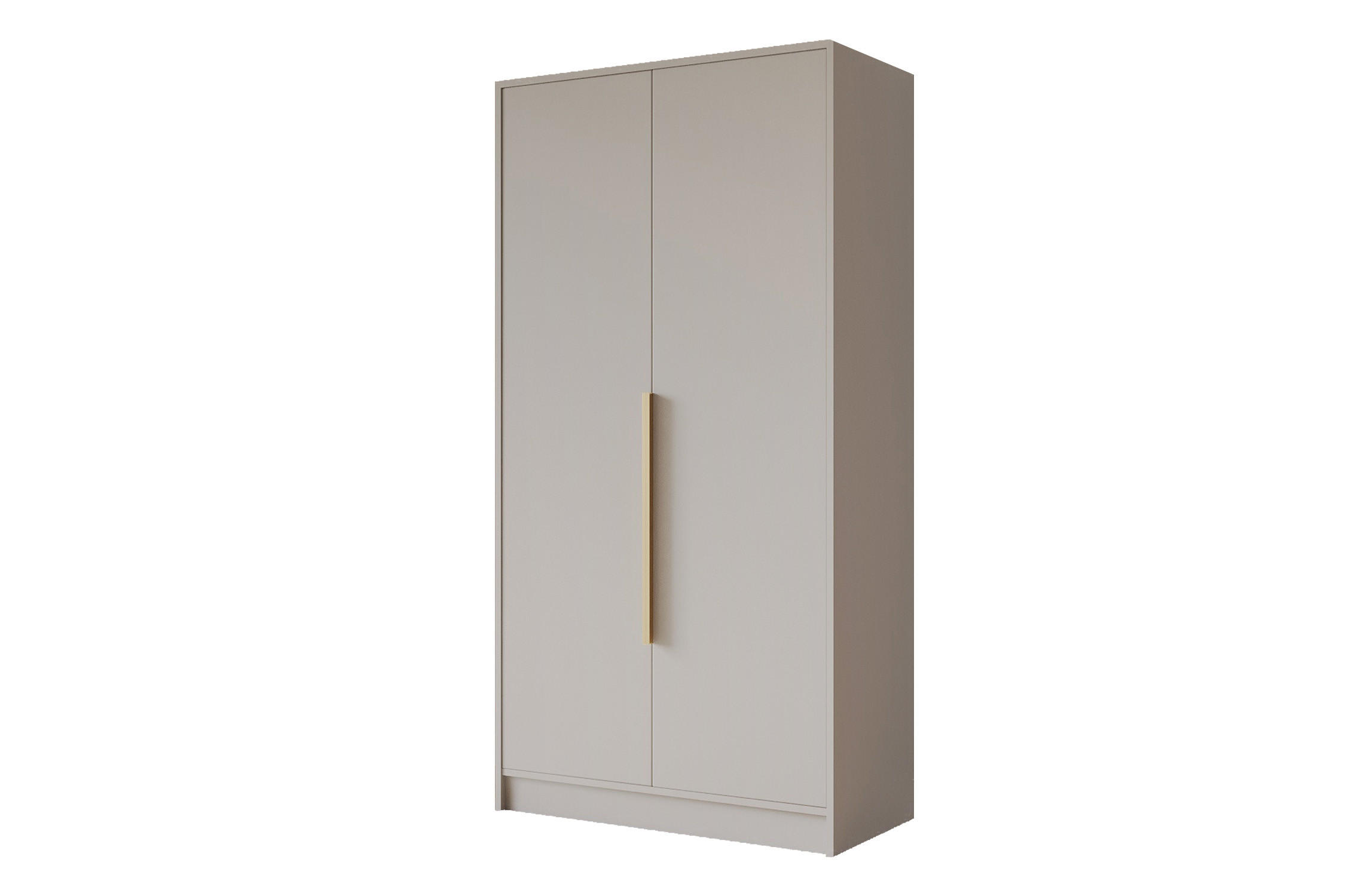KLEIDERSCHRANK - PORTO - 102 - Kaschmir - Kaschmir/Goldfarben, Holzwerkstoff (102/200/51cm) - ALTDECOR