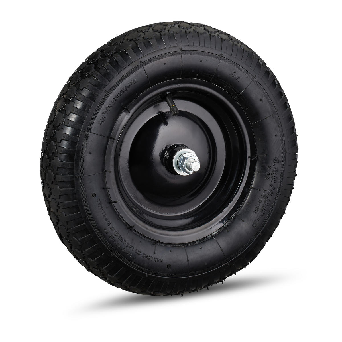 SCHUBKARRENRAD - Schwarz, Kunststoff/Metall (39/39/9cm) - Relaxdays