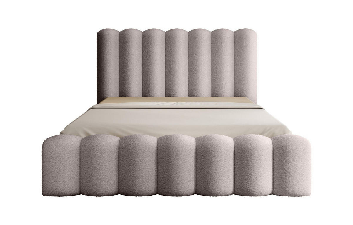 POLSTERBETT Macon Stoff Euphoria - Beige, Holzwerkstoff/Textil (140/200cm) - Fun Möbel