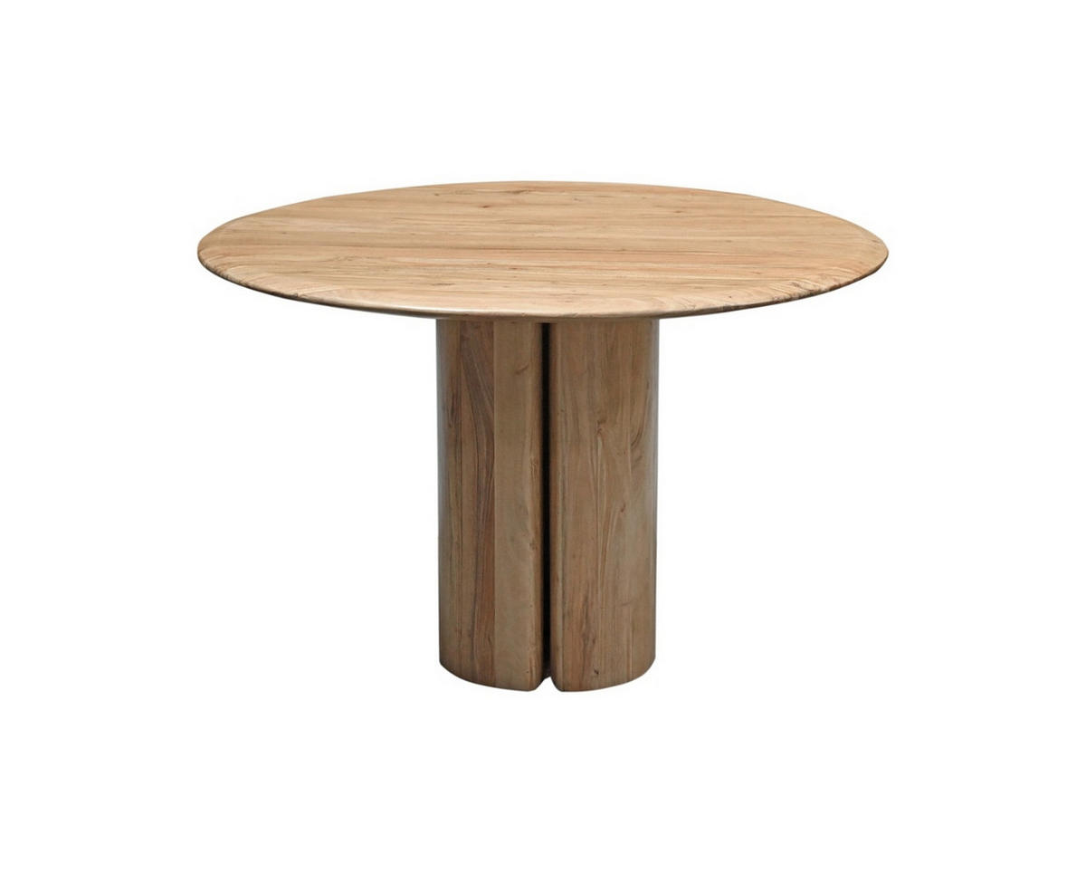 ESSTISCH rund aus Akazienholz 120cm, natürlich - Braun, Holz (120/120/76cm) - Giga Meubel