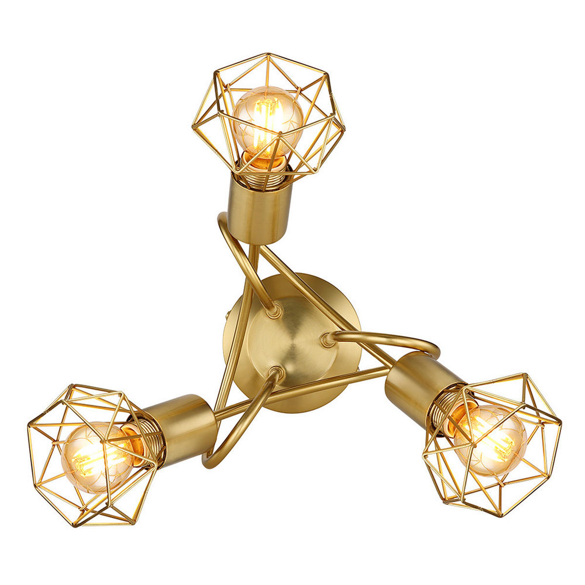DECKENLEUCHTE XARA Gold Gitter - Goldfarben, Metall (36/36/20cm) - Globo Lighting
