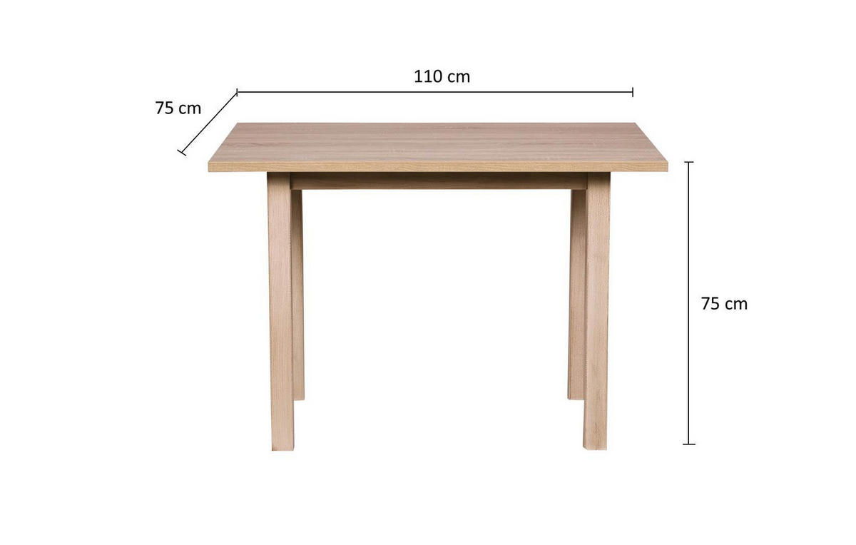 ECKBANKGRUPPE Die Vielseitige Tisch II - Eichefarben/Grau, Holzwerkstoff/Buchenholz (145/86/185cm) - Kundler Home