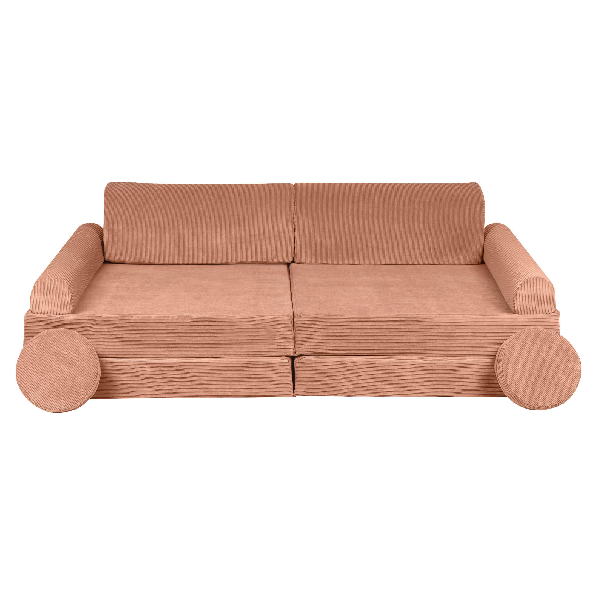 KINDERSOFA, Slimcord, Ziegel - Orange, Textil (160/48/80cm) - MeowBaby