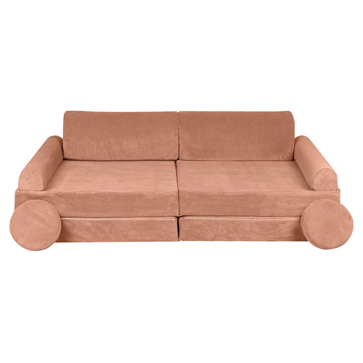 KINDERSOFA, Slimcord, Ziegel - Orange, Textil (160/48/80cm) - MeowBaby