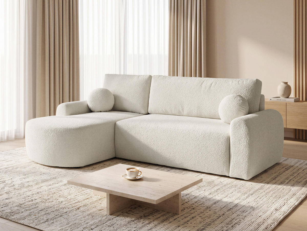 ECKSOFA Jazz, Seite: Links - Weiß, Holz/Textil (240/160cm) - Sofnet