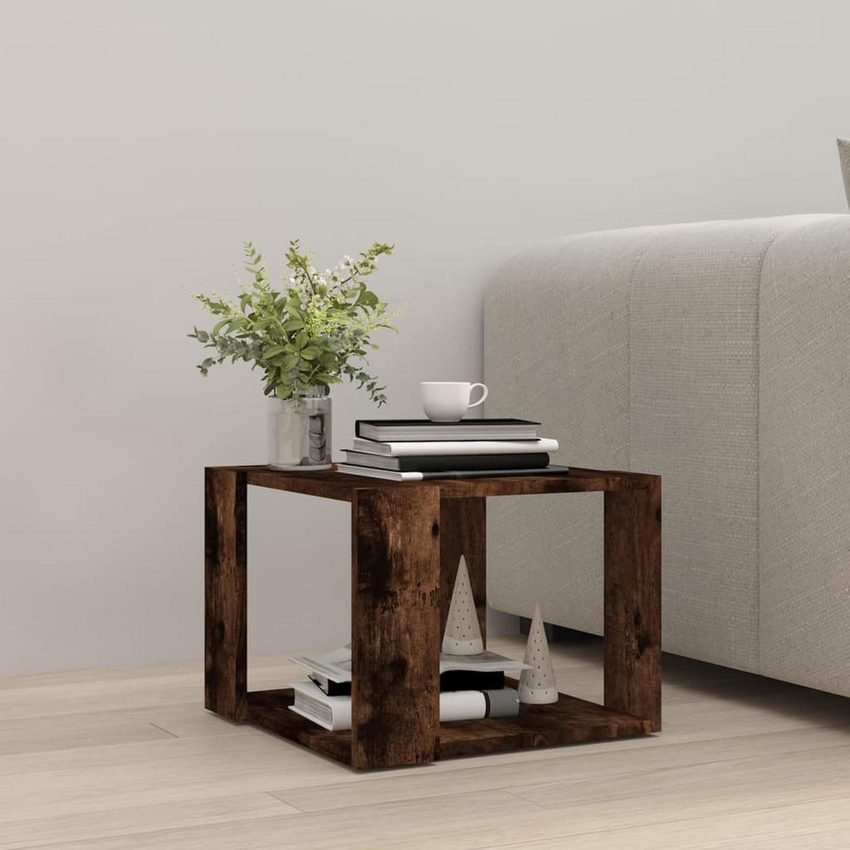 COUCHTISCH Räuchereiche 40x40x30 cm Holzwerkstoff - Mooreichefarben, Holzwerkstoff (40/40/30cm) - furnicato