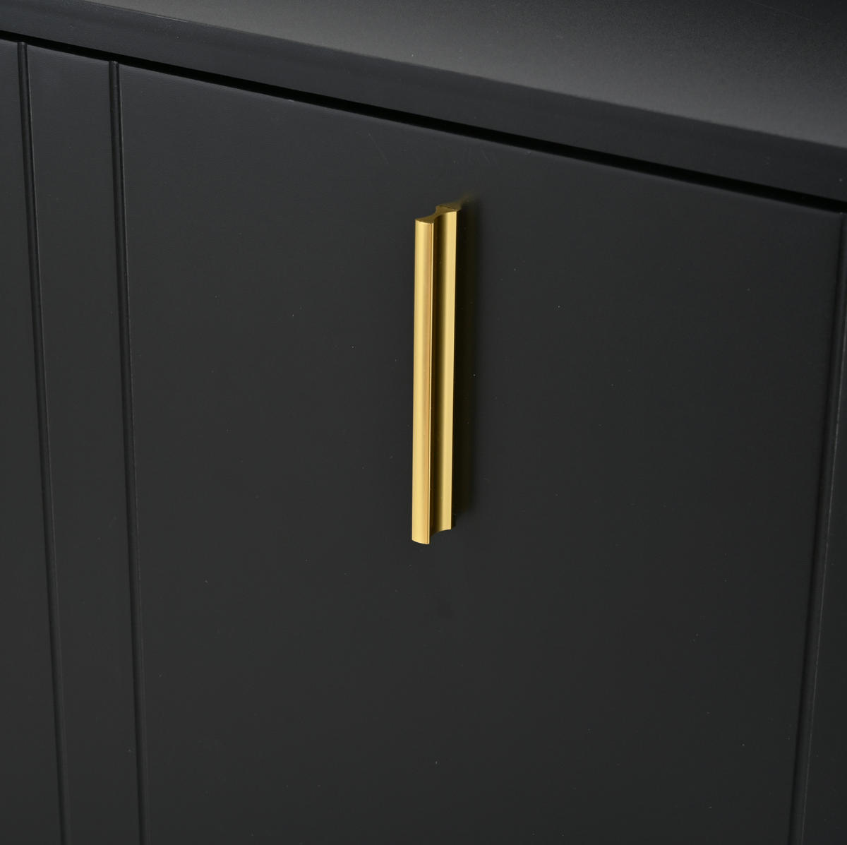 SCHUHSCHRANK aus MDF 80x23x123.5cm in Schwarz mit Anti-Kipp-Vorrichtung - Schwarz, Holzwerkstoff (80/123.5/23.5cm) - Modfu