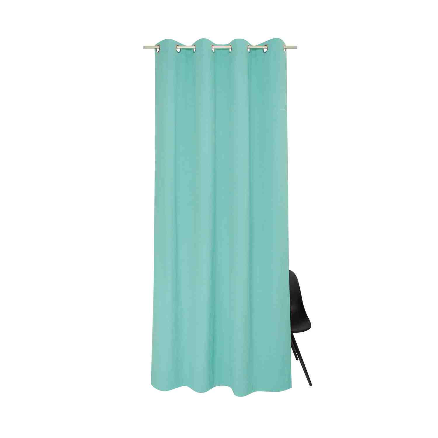 BLICKDICHTER ÖSENVORHANG Dove Signature - Mintgrün, Textil (140/0.5/245cm) - Tom Tailor