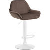 BARHOCKER Samt braun - Weiß/Braun, Textil/Metall (51/89/52cm) - CLP