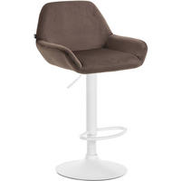 BARHOCKER Samt braun - Weiß/Braun, Textil/Metall (51/89/52cm) - CLP